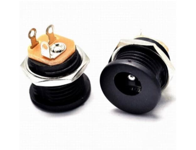 DC Power Jack Socket Female - Panel Mount size : 2.1 x 5.5 mm