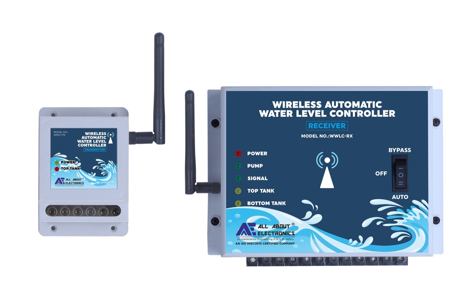 Wireless Automatic Water Level Controller Model No.WWLC-TX/RX